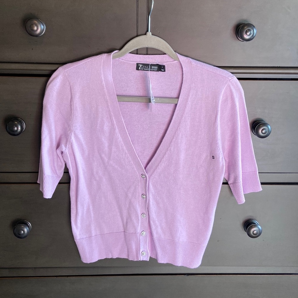 NWT Lavender Cropped Cardigan